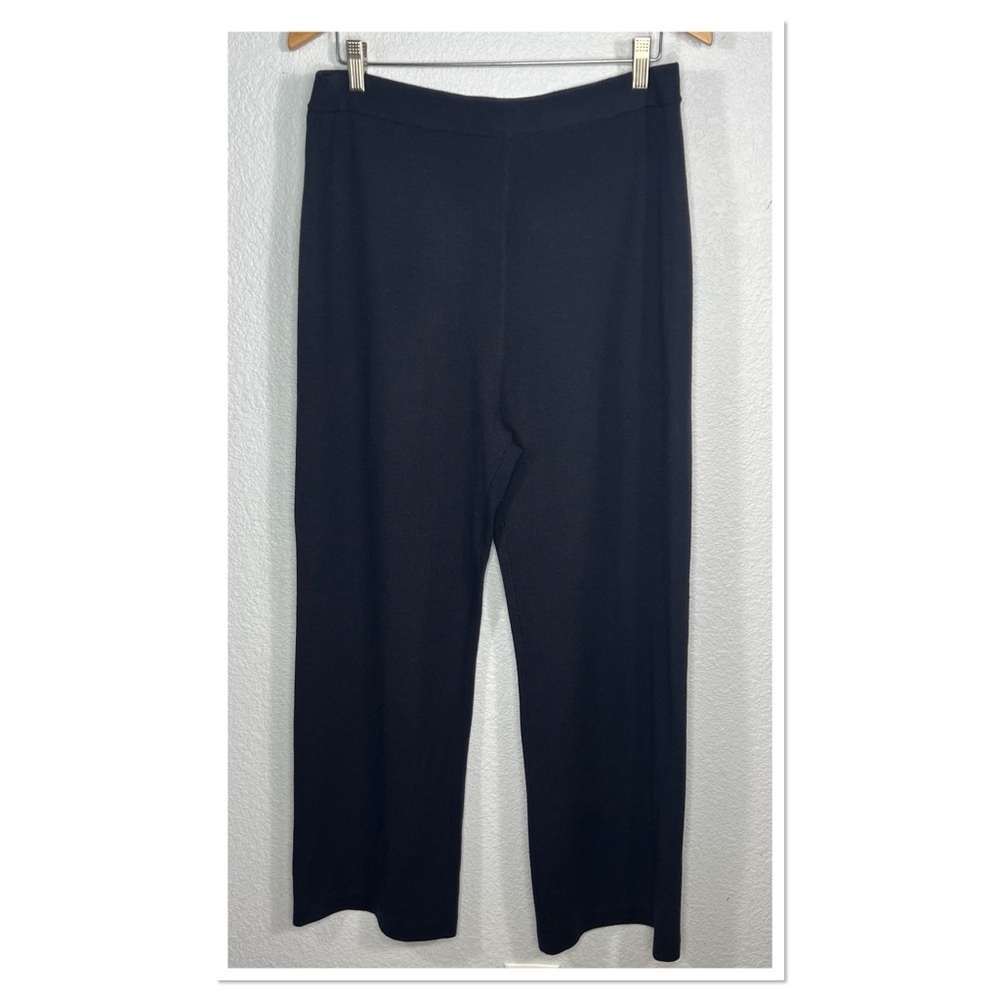 St. John Pull On Light Weight Knit Pants Blue Sz M